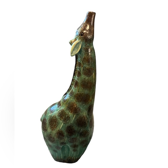 Vintage Giraffe Pottery Vase – Unique Mid-Century Modern Décor - Picture 6 of 10
